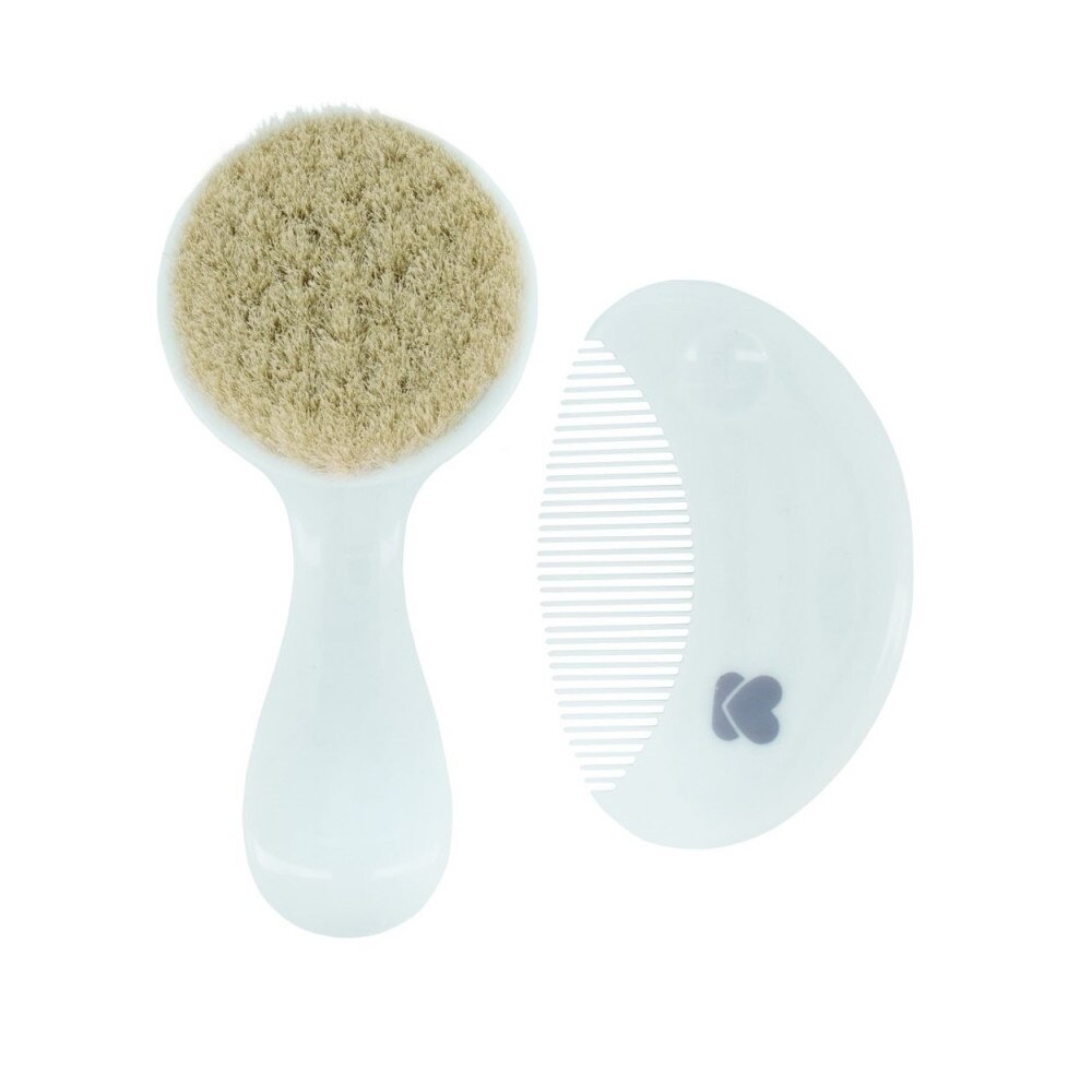 Set piepten si perie cu peri naturali KikkBoo Blue