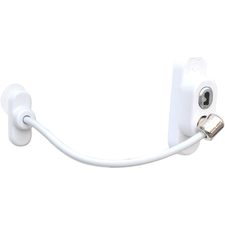 Sistem restrictionare fereastra sau usa pvc cu cablu, Alb SOLIDON