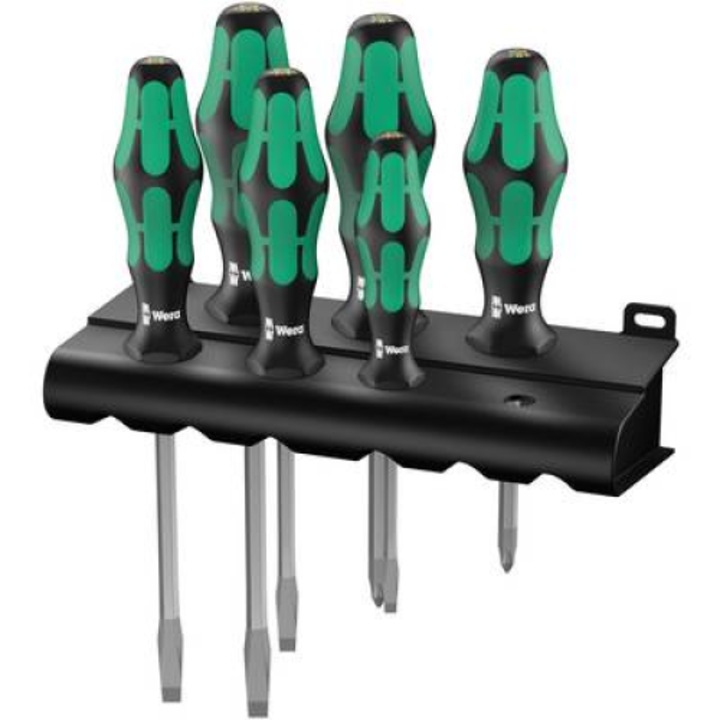 Комплект отвертки за работилница 6 части, Wera, 334 SK/6 (05007680001)
