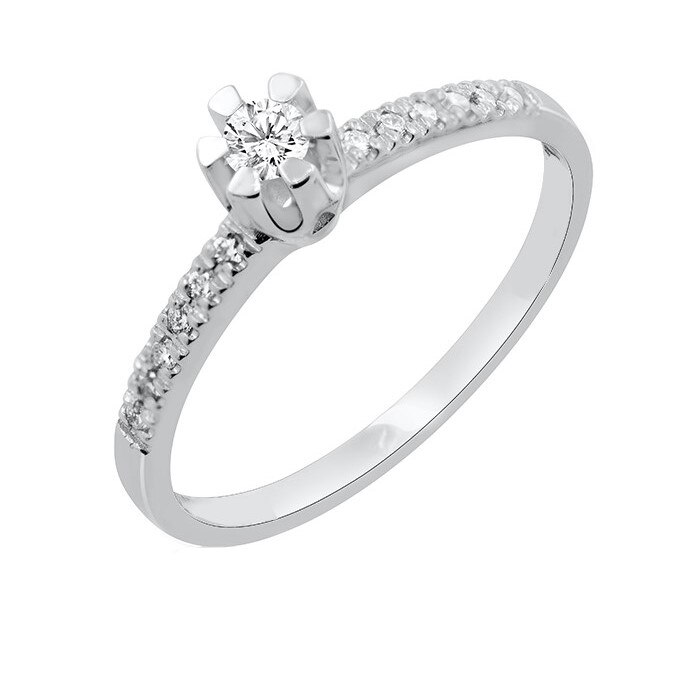 Inel aur cu diamant, Ilex Gold, 270531, 53.5 mm