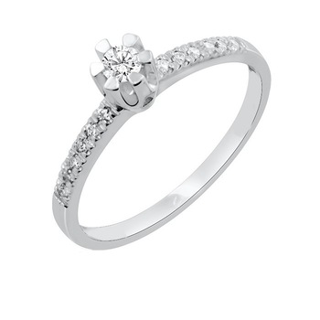 Inel aur cu diamant, Ilex Gold, 270531, 53.5 mm Inel aur cu diamant, Ilex Gold, 270531, 53.5 mm