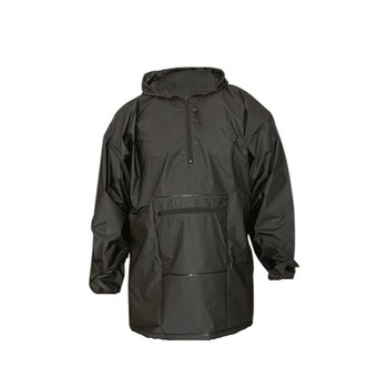 Pelerina de ploaie impermeabila cu gluga si buzunar frontal, Negru, Marime universala, coso Pelerina de ploaie impermeabila cu gluga si buzunar frontal, Negru, Marime universala, coso