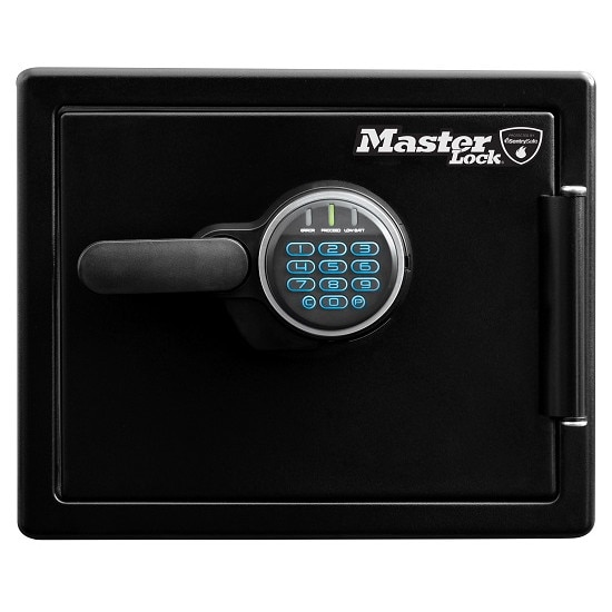 Seif MasterLock LFW082FTC, certificat anti-incendiu, antisoc, impotriva inundatiilor, electronic, 3 bolturi, negru