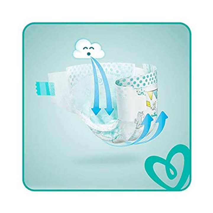 Scutece copii PAMPERS Baby Dry Nr 2 mini 4-8 kg 46 buc Verde