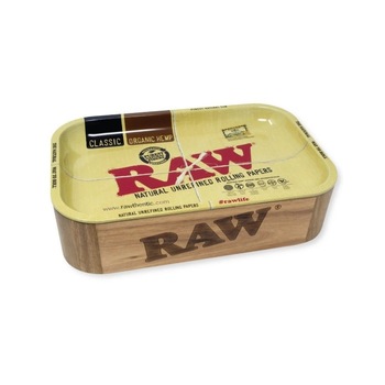 Cutie lemn depozitare Raw cache box si tava de rulat tutun Cutie lemn depozitare Raw cache box si tava de rulat tutun
