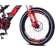 Go Kart Beiduofu 20" Go Kart kerékpár, Tárcsafék, 21 sebesség, 7-10 éves gyermekek számára, Fekete / piros