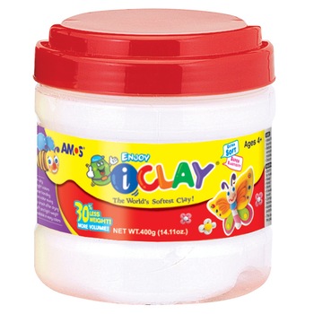 Plastilina iClay AMOS 400g/galetusa, alb Plastilina iClay AMOS 400g/galetusa, alb