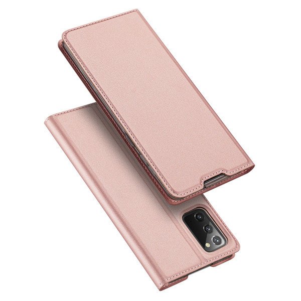 Husa de protectie pentru Samsung Galaxy Note 20, DuxDucis, Piele ecologica/TPU, Roz