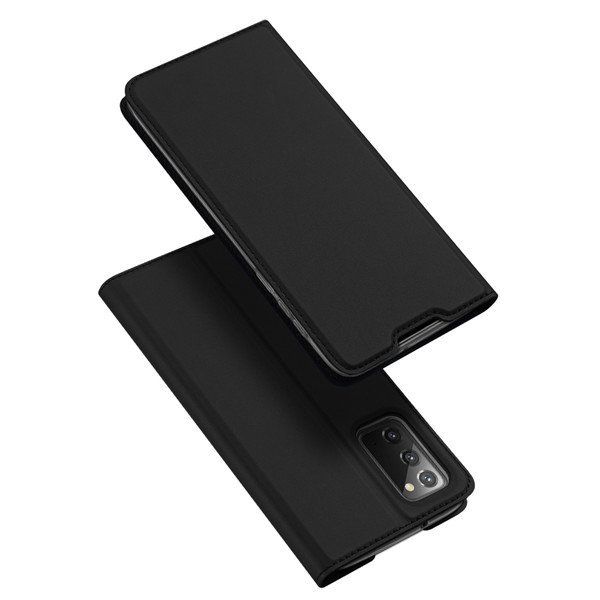 Husa de protectie pentru Samsung Galaxy Note 20, DuxDucis, Piele ecologica/TPU, Negru