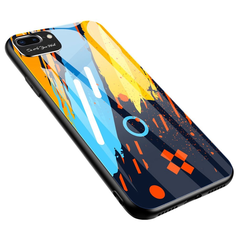 HUsa de protectie pentru iPhone 7 Plus/8 Plus, Hurtle, Sticla, Multicolor