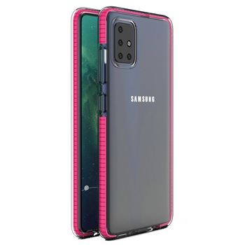 Husa Pentru Samsung A51 - Gel TPU Spring Armor , Roz Inchis Husa Pentru Samsung A51 - Gel TPU Spring Armor , Roz Inchis
