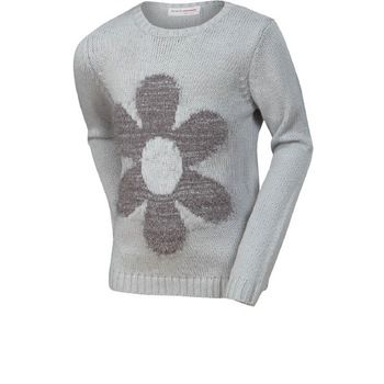 Pulover tricotat Minoti, gri, imprimeu floral Pulover tricotat Minoti, gri, imprimeu floral