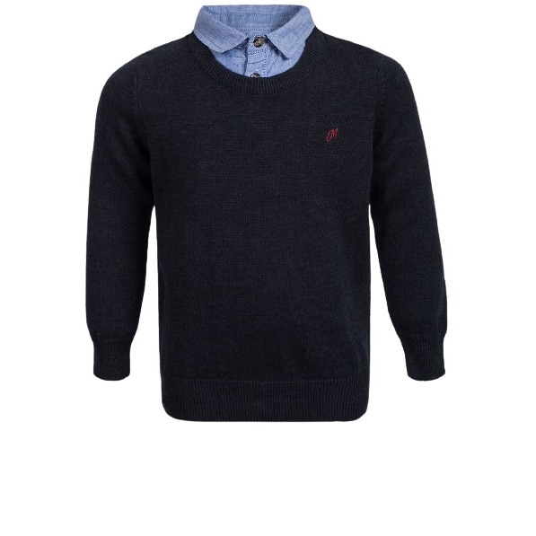 Pulover Minoti, albastru inchis, 9 - 12 luni