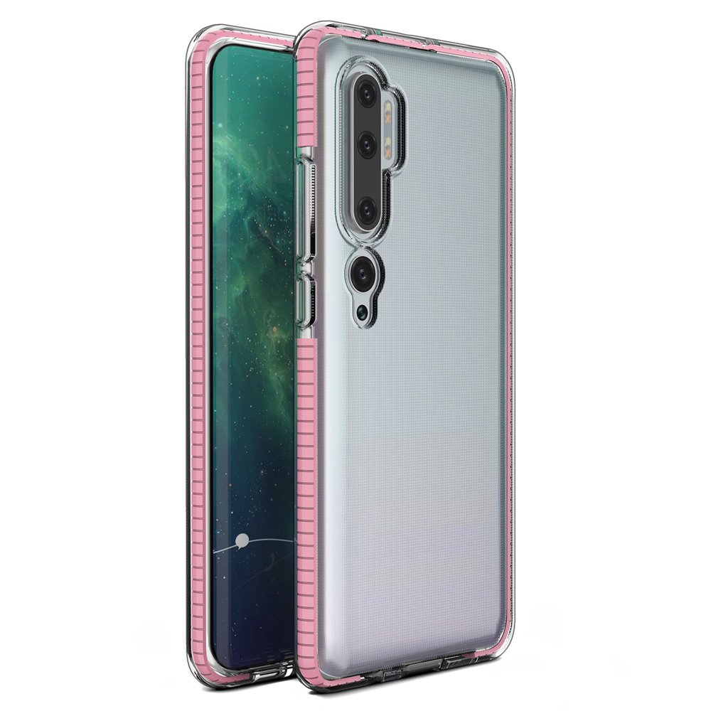 Husa de protectie pentru Xiaomi Mi Note 10/10 Pro/Mi CC9 , Hurtel, TPU, Transparent/Roz