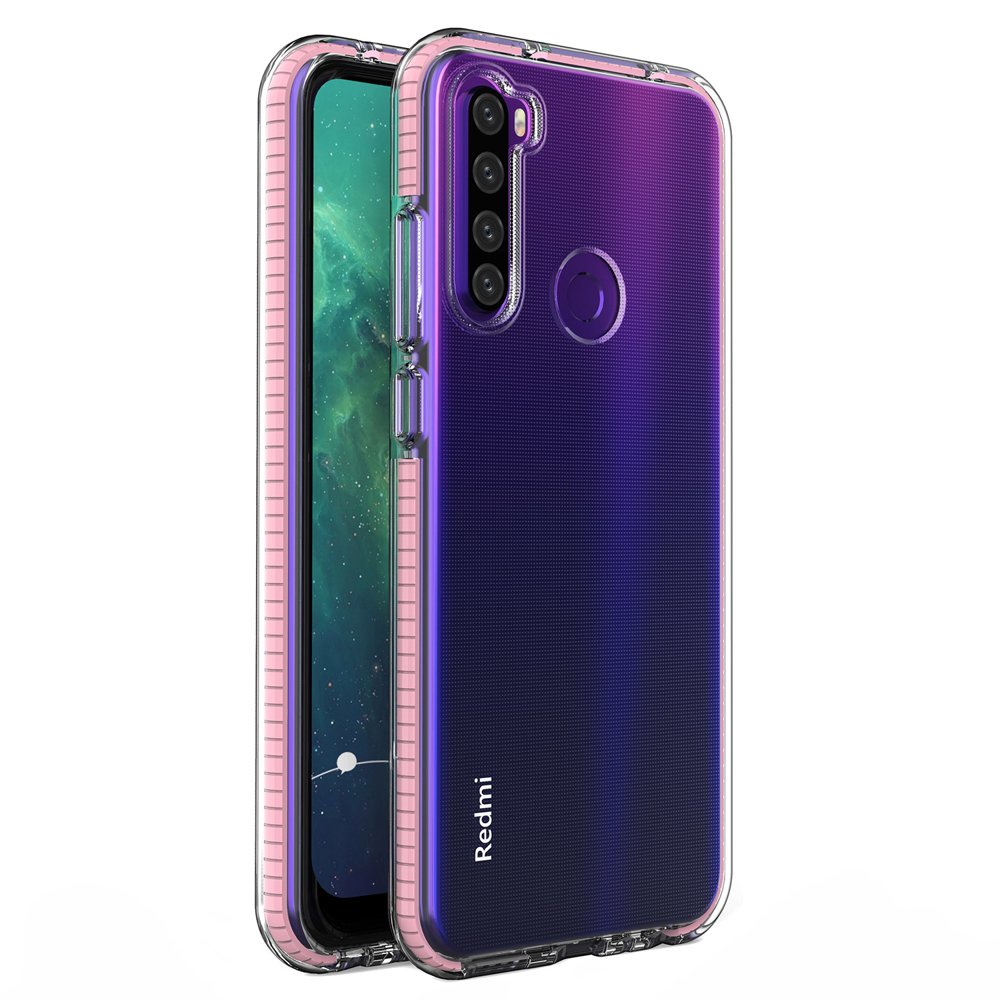 Husa de protectie pentru Xiaomi Redmi Note 8T, Hurtel, TPU, Transparent/Roz
