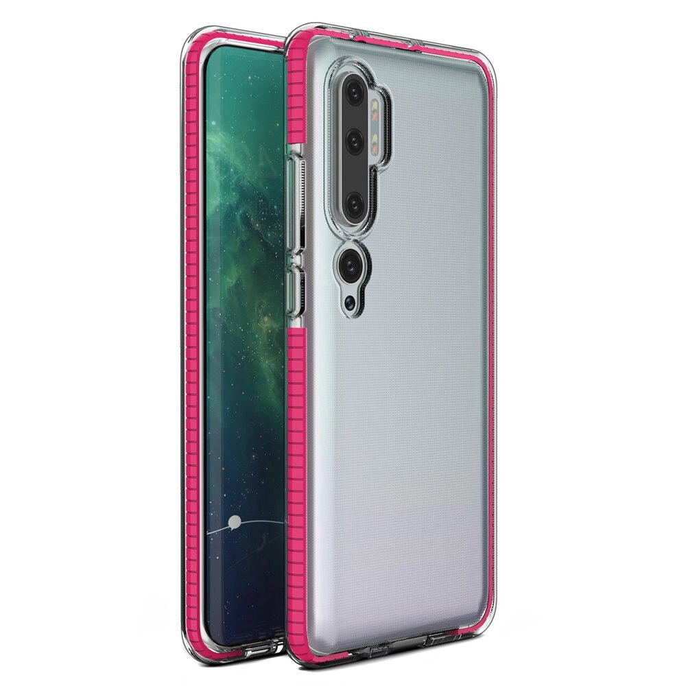Husa de protectie pentru Xiaomi Mi Note 10/Mi Note 10 Pro/Mi CC9 Pro, Hurtel, TPU, Transparent/Roz