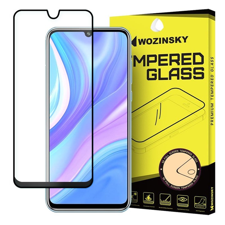 Стъклен протектор Wozinsky Tempered Glass за Huawei P40 Lite, Nova 7I, Nova 6 Se, черен