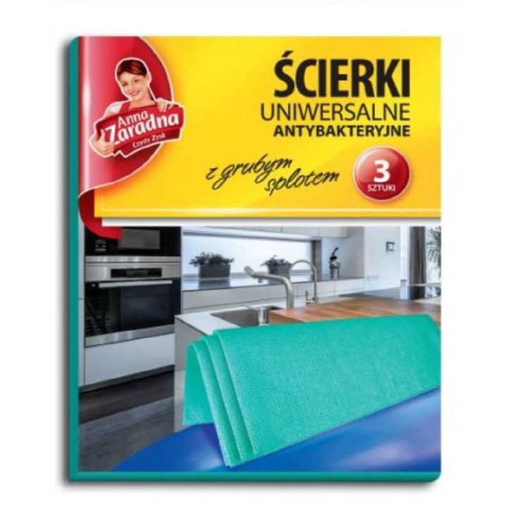 Set 3 Lavete Universale ANNA, Vascoza, Culoare Albastra