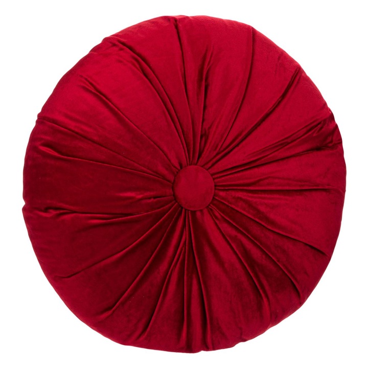 Shopiens® dekoratív karácsonyi párna, bársony bordó gombbal, 40 x 10 cm