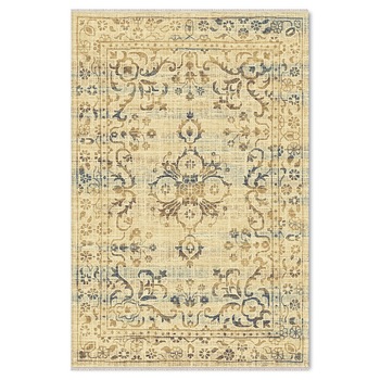 Covor sintetic Atlas R 8804-1-41744, 120x155 cm, Bej/ Bleumarin, Model Vintage Covor sintetic Atlas R 8804-1-41744, 120x155 cm, Bej/ Bleumarin, Model Vintage