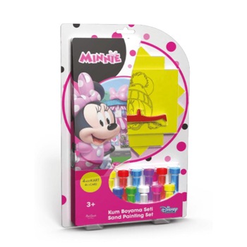 Set creativ pictura cu nisip colorat, Minnie Mouse, Disney, 4 planse 11,75 x 16,5 cm, 4 suporti carton, 16 tuburi nisip multicolor, 1 penseta, 4 folii protectie, + 3 ani Set creativ pictura cu nisip colorat, Minnie Mouse, Disney, 4 planse 11,75 x 16,5 cm, 4 suporti carton, 16 tuburi nisip multicolor, 1 penseta, 4 folii protectie, + 3 ani