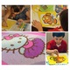 Set creativ pictura cu nisip colorat, Frozen - Olaf, Disney, 1 plansa 11 x 11 cm, 6 tuburi nisip multicolor, 1 penseta, 1 folie protectie, + 3 ani
