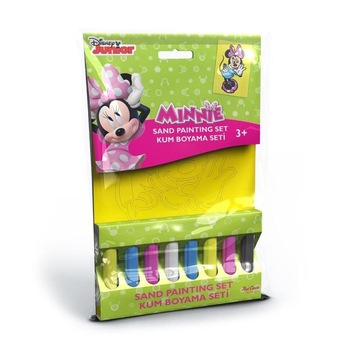 Set creativ pictura cu nisip colorat, Minnie Mouse, Disney, 1 plansa 16,5 x 23,5 cm, 8 tuburi nisip multicolor, 1 penseta, 1 folie protectie, + 3 ani Set creativ pictura cu nisip colorat, Minnie Mouse, Disney, 1 plansa 16,5 x 23,5 cm, 8 tuburi nisip multicolor, 1 penseta, 1 folie protectie, + 3 ani