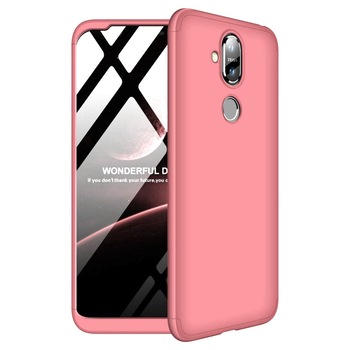 Husa de protectie 360, GKK, pentru Nokia 8.1 / Nokia X7, Roz Husa de protectie 360, GKK, pentru Nokia 8.1 / Nokia X7, Roz
