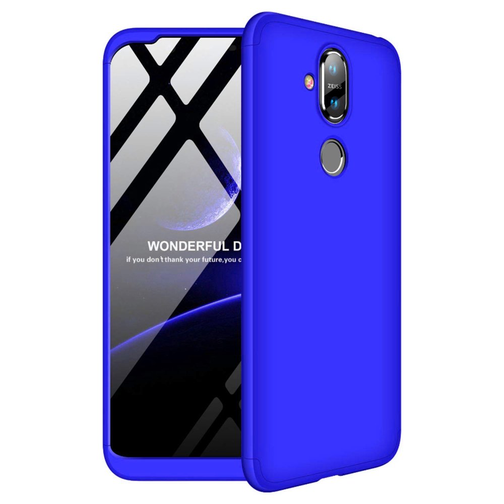 Husa de protectie, 360, GKK, pentru Nokia 8.1 / Nokia X7, Albastru