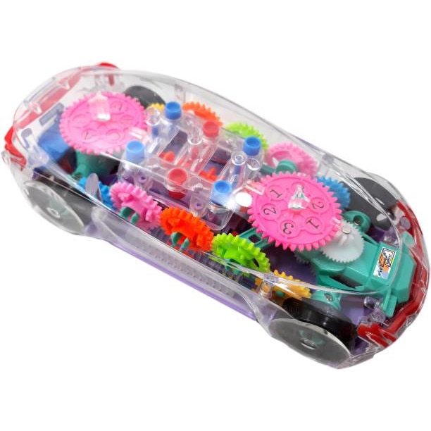 Masinuta cu sunete si lumini, exterior transparent, interactiva, multicolora, Baby Car Toy