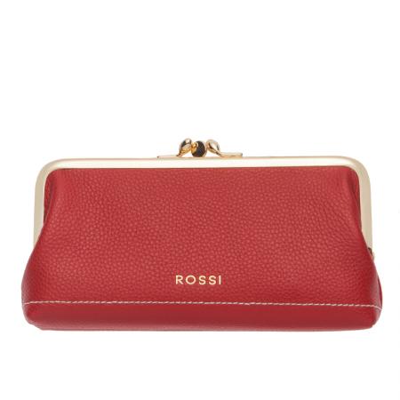 Portofel Rossi, RSC1031, Rosu, Piele naturala