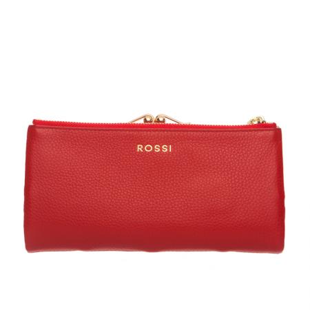 Portofel Rossi, RSC1131G, Rosu, Piele naturala