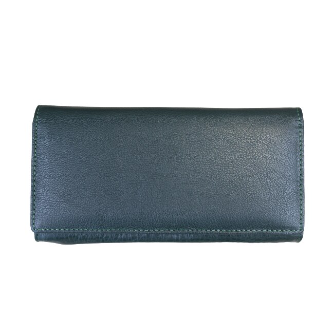 Portofel dama, din piele naturala, Hassion, 1519 Verde Inchis