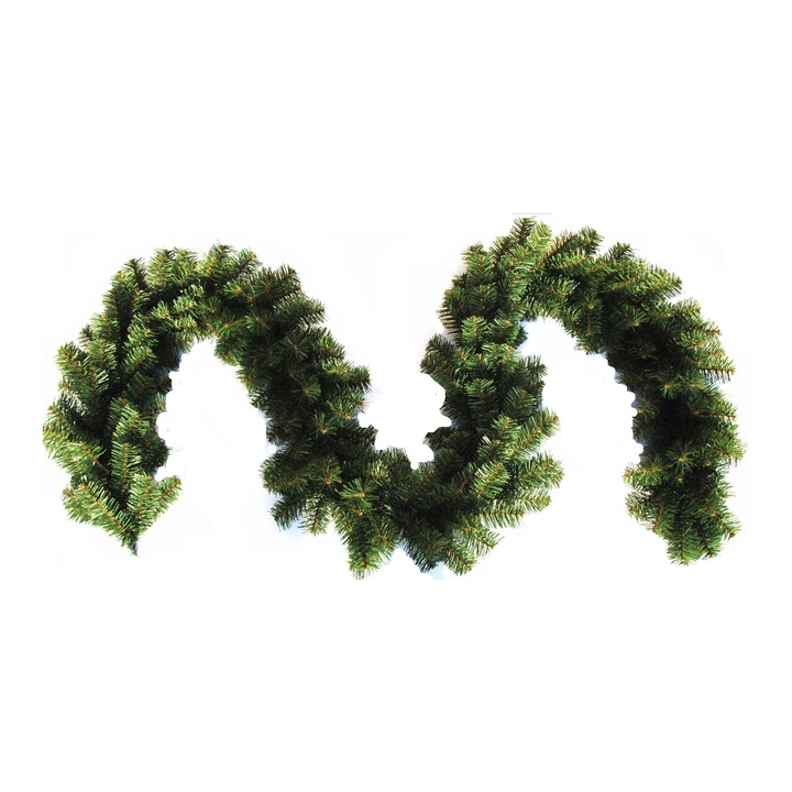 Ghirlanda Artificiala de Craciun 9m cu Crengute de Brad Verde