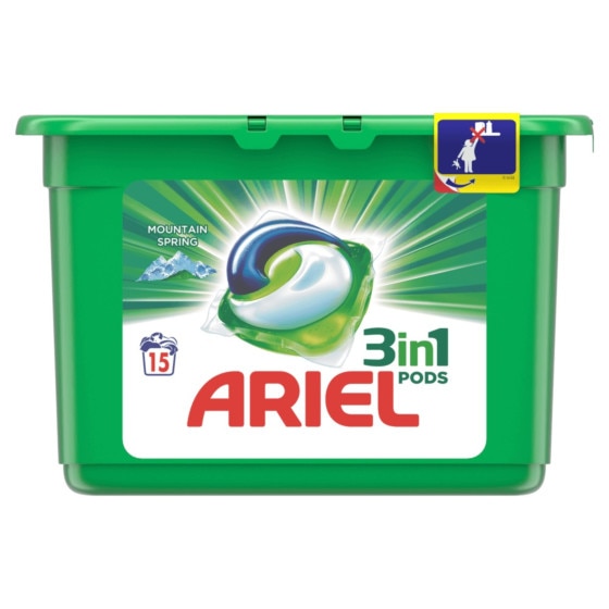 Detergent capsule Ariel All in One PODS Moutain Spring, 15 spalari