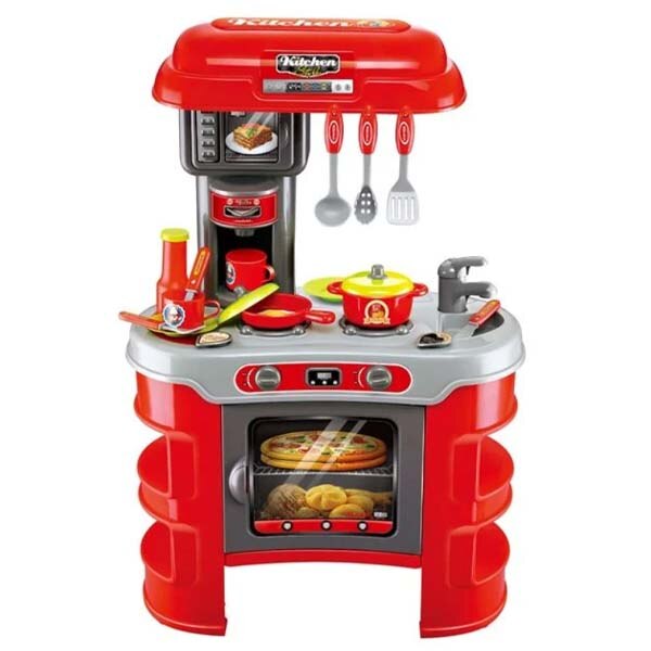 Bucatarie pentru copii, JMB, Accesorii, 3 ani+, Rosu