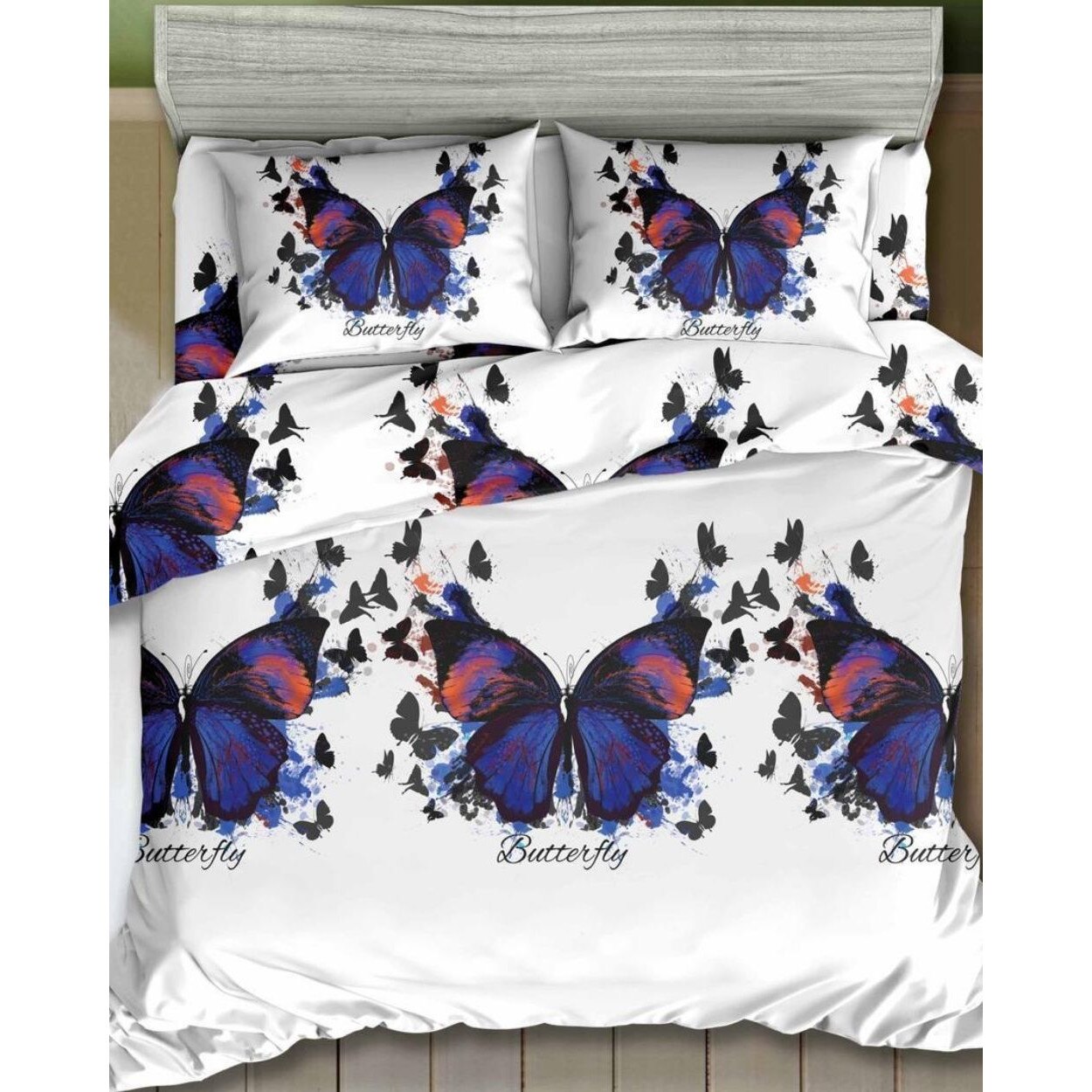 Lenjerie 3D Bumbac Satinat - 4 Piese - Cynthia