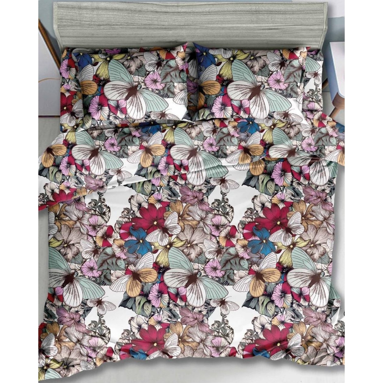 Lenjerie 3D Bumbac Satinat - 4 Piese - Celia