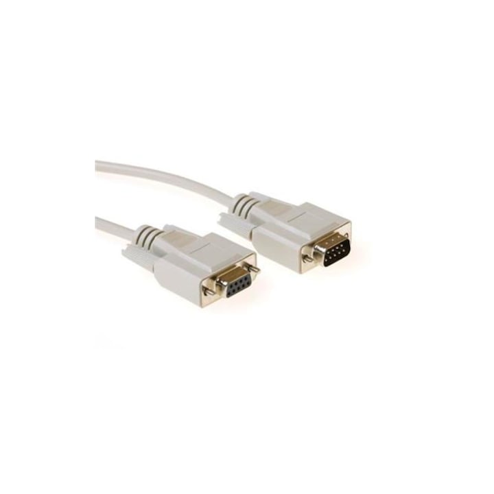 Kábel ACT AK2304, RS232 9 tűs apa - RS232 9 tűs anya, 1 m, fehér