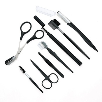 Trusa 8 piese Focstar pentru stilizare sprancene, cu trimmer, pensete, forfecute si pouch de transport si depozitare, negru Trusa 8 piese Focstar pentru stilizare sprancene, cu trimmer, pensete, forfecute si pouch de transport si depozitare, negru