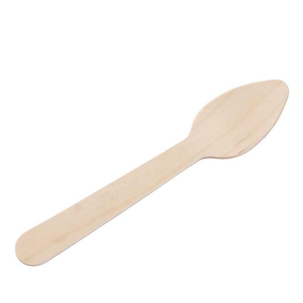 Set 100 lingurite lemn Strend Pro Woodline ECO Gastro, biodegradabil,110 mm