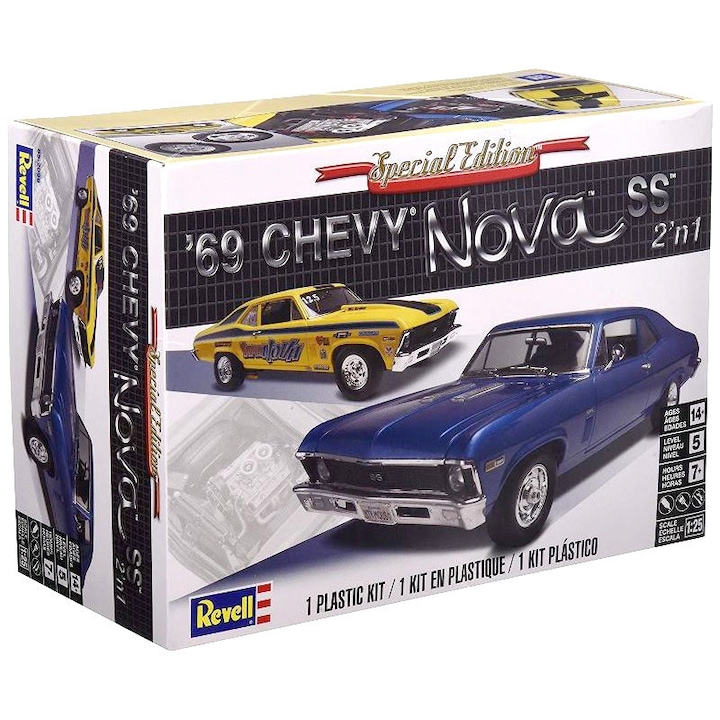 Сглобяем модел Revell, Автомобил 1969 Chevy Nova SS