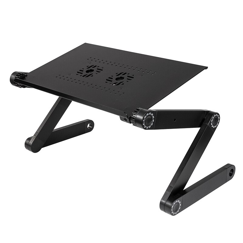 Masuta Pentru Laptop GAIA K672, Din Aluminiu, Cu 2 Coolere, Negru