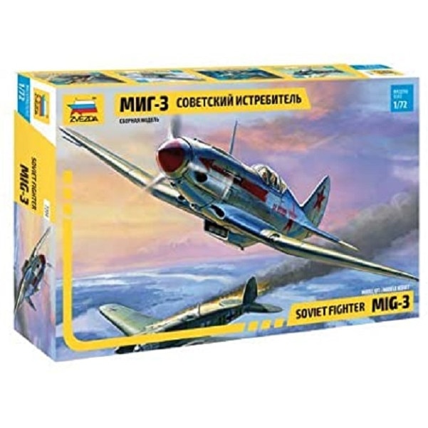Macheta aeromodele Zvezda Mikoian Gurevici Soviet Fighter MIG-3 1:72 ZVEZ 7204