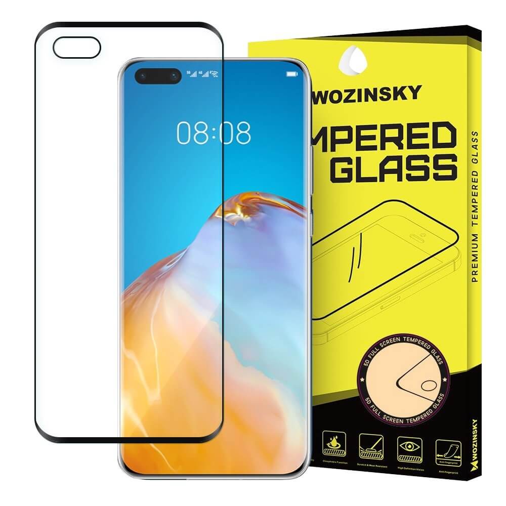 Folie Huawei P40, Sticla Securizata 9H, Cu Rama, Super Rezistenta, Case Friendly, Wozinsky, Negru
