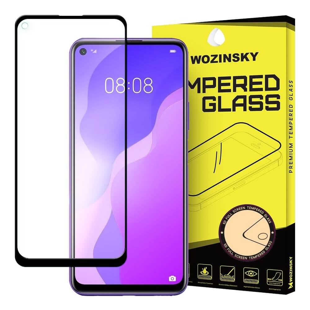 Folie Huawei P40 Lite 5G, Sticla Securizata 9H, Cu Rama, Super Rezistenta, Case Friendly, Wozinsky, Negru