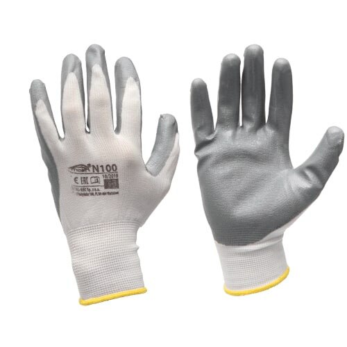 Manusi din nylon cu palma din nitril - MOST N100 marimea M