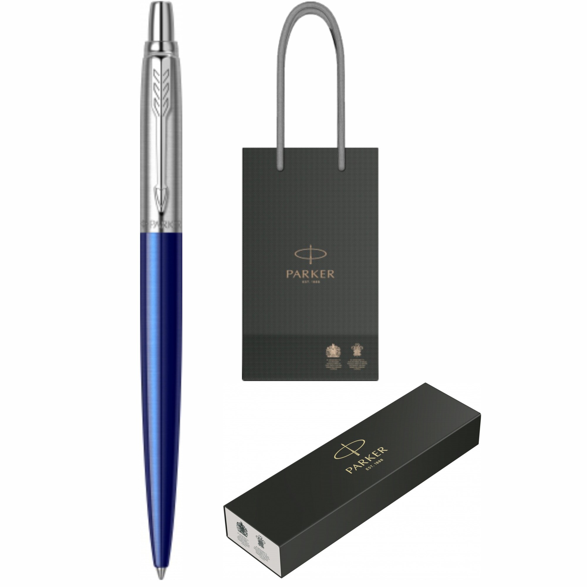 Pix Parker Jotter Royal Blue CT Personalizat prin Gravura Laser in punga Parker