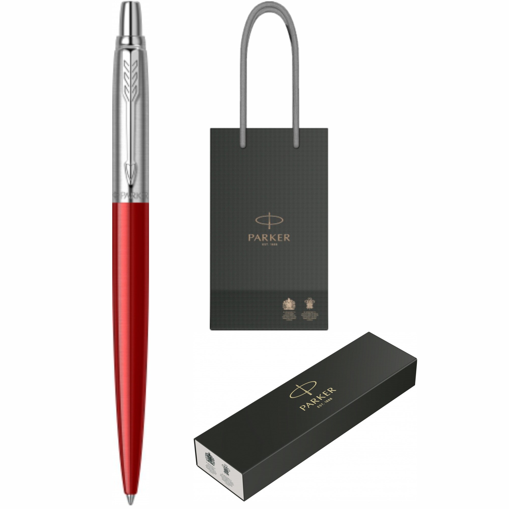 Pix Parker Jotter Royal Kensington Red Personalizat prin Gravura Laser in punga Parker