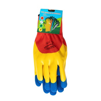 Manusi de protectie din material textil si cauciuc, pentru gradinarit, multicolor Manusi de protectie din material textil si cauciuc, pentru gradinarit, multicolor